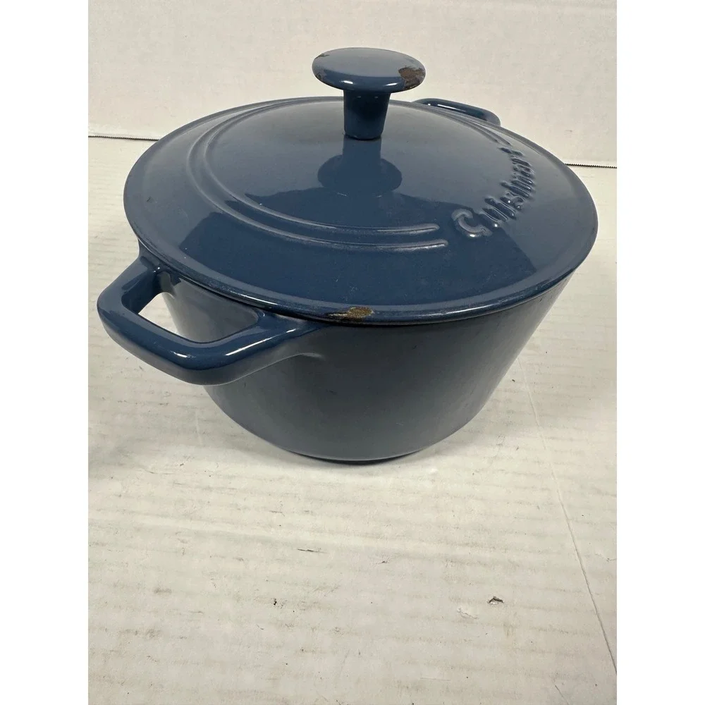 Cuisinart CI630-20 Navy Blue Enameled Cast‎ Iron 3 Qt Round Dutch Oven with Lid